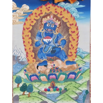 Thanka Czarna Zambhala - Dzambhala - bogactwa